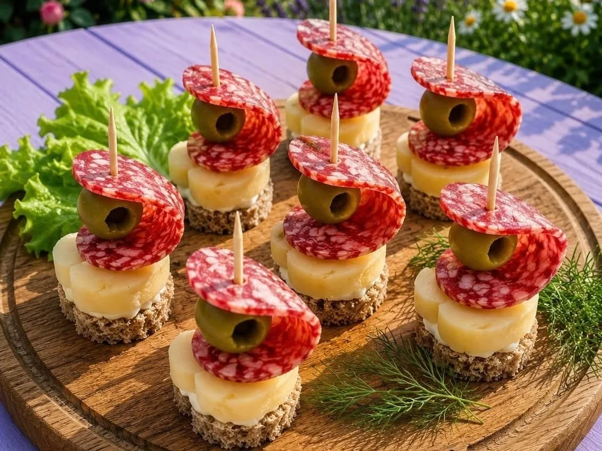 Сыр Гауда и салями